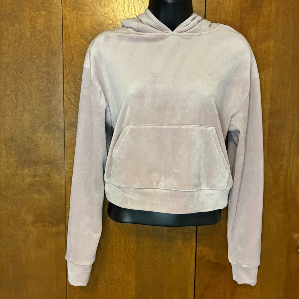 Express Dusty Lavender Velour Hoodie and Jogger Set - Picture 2 of 7